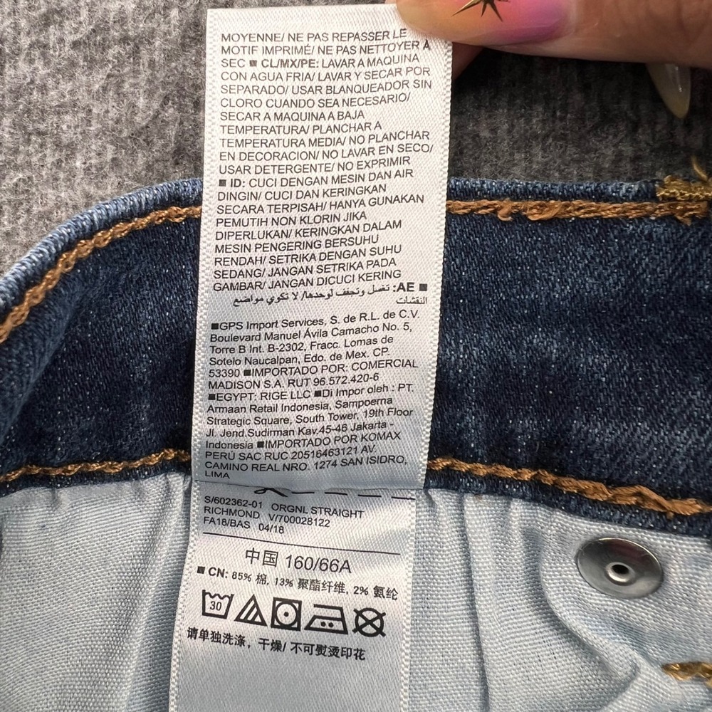 Old Navy Original Straight Jeans Womens 4 Medium Wash Stretch Blue Denim Pants - Picture 9 of 14